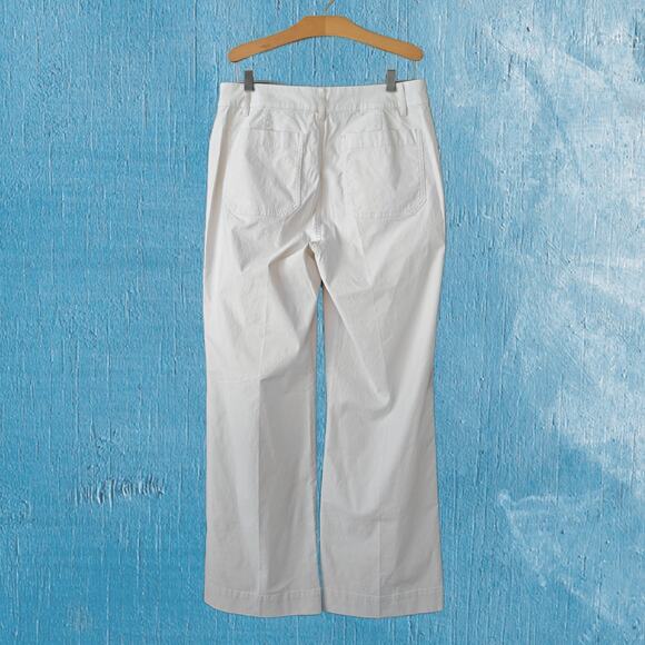 J CREW Lizzie High-rise Patch-pocket Wide-leg Pant Size 29 Natural Ivory - Picture 4 of 10